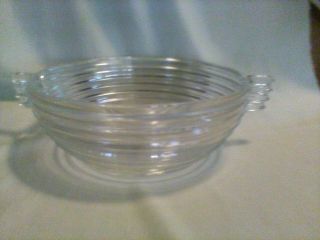 Vintage Anchor Hocking Fk Manhattan Large Ribbed Glass Clear