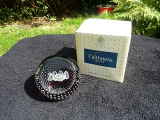 A Boxed Caithness Glass Paperweight Millennium In