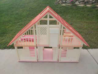 Vintage 1978 Mattel Barbie Pink A Frame Dream House