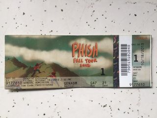 Phish 10/18/13 Hampton Coliseum,  Va Ptbm Ticket Stub Pollock Poster Print