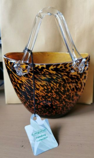 Laguna Glass Handbag Vase Ex Collectable Bs3