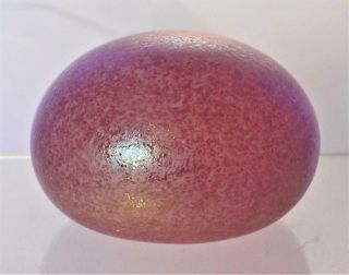 Vintage Heron Glass Paperweight Iridescent Pink Perfect Present