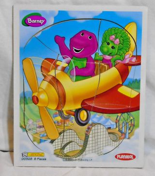 Barney & Friends 8 Piece Puzzle Playskool 2000 - Plane