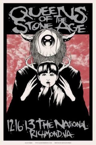 Queens Of The Stone Age Richmond 2013 Silkscreened Poster By Alan Forbes