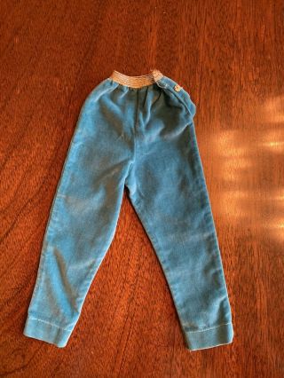 Vintage Madame Alexander Cissy Doll Blue Velvet Pants Metallic Elastic Waist