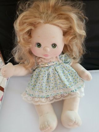 Vintage My Child Girl Doll Mattel 1980s Blonde Hair Green Eyes