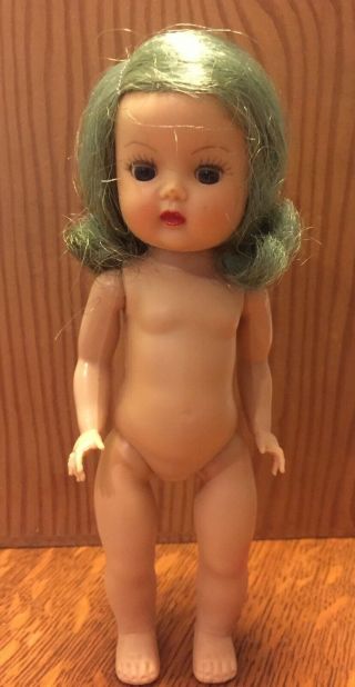 Rare Muffie Doll With Aqua Blue Green Hair Vintage Storybook Nancy Ann