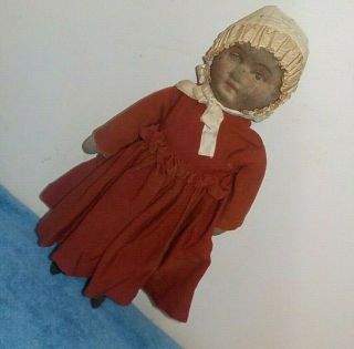 Antique Vintage Cloth Rag Doll Litho Printed Face Mask Pat 