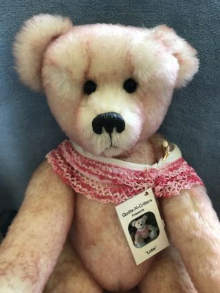 Ooak Vintage Hand Made Mohair Bear Named Lotis - By Marilyn Wagner