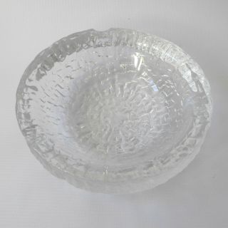 2.  5kg Scandinavian Art Glass Ashtray/bowl/dish.  Iittala Style.  Crystal Textured
