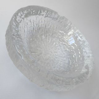2.  5kg Scandinavian art glass ashtray/bowl/dish.  iittala style.  Crystal textured 3
