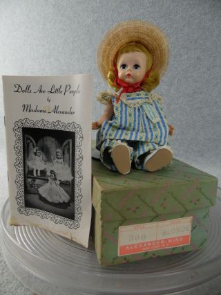 8 " Vintage Madame Alexander Kins 300 Blonde W Tagged Outfit & Box