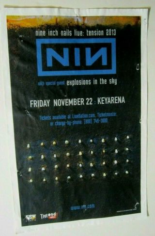 Nine Inch Nails 2013 Concert Show Poster Seattle Explosions In The Sky
