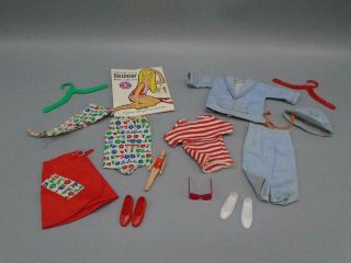 Vintage Barbie Mattel Skipper Doll Complete Outfits Day At The Fair Land & Sea