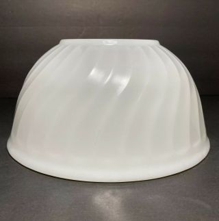Vintage Fire King White Opal Swirl Bowl 8”x3.  75 " Nesting Mixing Bowl Milk Glass
