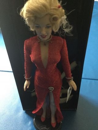 Franklin Marilyn Monroe Doll Red Dress
