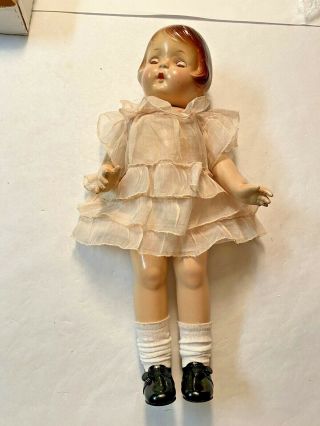 Vintage 1935 Effanbee Patsy Ann Composition Doll 19 "