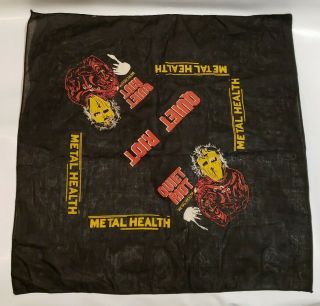 Vintage Quiet Riot Metal Health Bandana Scarf Tapestry Flag Banner 1983 21 " X21 "