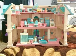 Rare Vintage Late 90’s My Sweet Home Miniature Dollhouse Playset 30,  Accessories