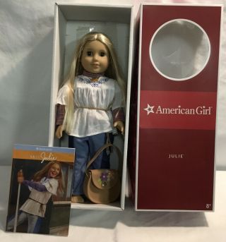 Retired American Girl Julie Doll With Book And Box Not Played With