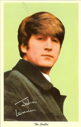 1964 John Lennon And George Harrison Beatles Guitar Player Music Postcard