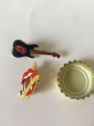 The Rolling Stones Tattoo You 1982 Tour Enamel Pin And Guitar Pin