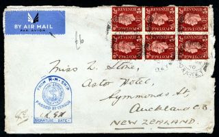 Gb - 1940 From Hm Ships Airmail Censor Cover Orkney To Zealand