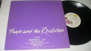 Prince And The Revolution 12 " Promo Single Take Me With U Demo Not 1984
