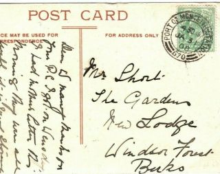 Gb Scotland Card Perths Port Of Menteith 670 Railway Station Cds 1908 35a.  15