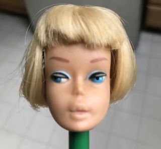 Vintage 1965 Barbie American Girl Page Boy Blonde Head Only Very Good