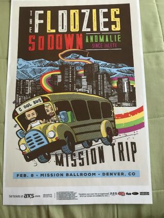 11x17 The Floozies So Down Anomalie Since Juleye Mission Ballroom Concert Poster