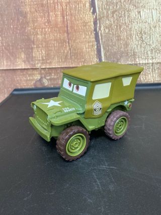 2007 Fisher Price Disney Pixar Cars Shake And Go Sarge Toy Jeep Wwii