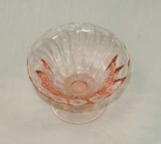FOSTORIA Glass FAIRFAX Pink Nut Cup Vintage 3