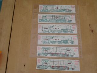 1983 £1.  25 Six Folded Booklets Railway Engines Series Fk6a,  B,  Fk7a,  B And Fk84a,  B