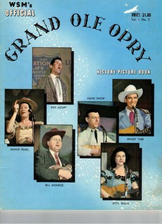 Grand Ole Opry History Picture Book Vol 1 No 2 Wsm Official 1950s