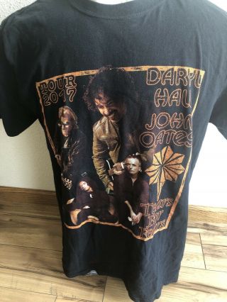 Daryl Hall John Oates & Tears For Fears 2017 Concert Shirt Large Black