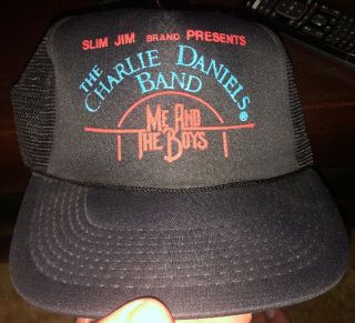 Vintage The Charlie Daniels Band Me And The Boys Cap Hat Slim Jim Presents