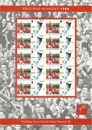 2006 Gb.  - Smilers Sheet - 1966 England Winners - Bobby Moore Fund - Mnh.