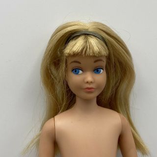 1963 Era Dark Blond Skipper Doll With Brass Headband Tagged Clothing