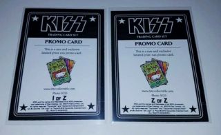 DYNAMITE KISS TRADING CARDS PROMO SET of 2 CARDS.  LIMITED RUN 2019 Gene Simmons 2
