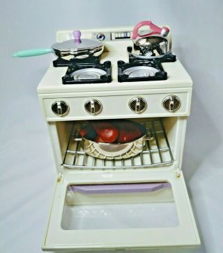 Tyco Kitchen Littles Deluxe Oven With Accessories 1996 Vintage Barbie Stove