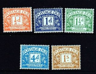 D35 - D39 1951 Postage Due Set M/mint (542)