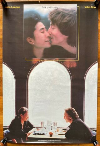 John Lennon Milk And Honey (small) Rare Vintage Promo Poster 1984