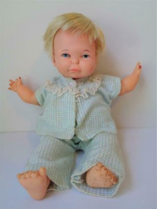 1967 Ideal Newborn Thumbelina Doll In Pajamas Vintage