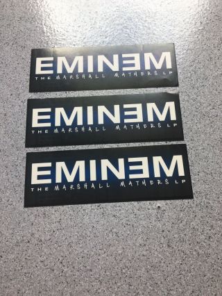 Set Of 3 Vintage Eminem Promo Stickers The Marshall Mathers Lp
