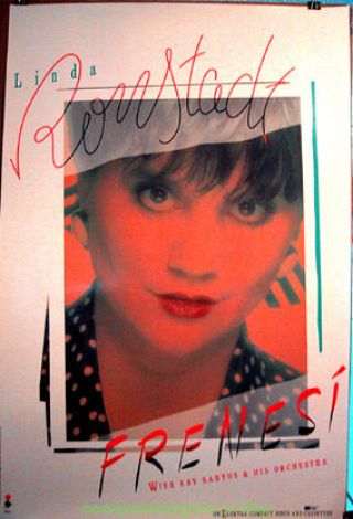 Linda Ronstadt 1992 Record Promotional Poster Frenesi Album
