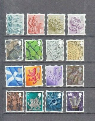 Gb 2003 Regional Definitives.  All 4 Nations 1st,  2nd,  E And 68p