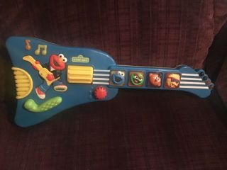 Tyco Sesame Street Elmo Rock And Roll Guitar Musical Toy 1998 Vintage Batt Op