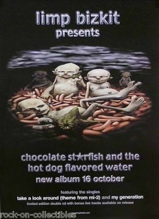 Limp Bizkit 2000 Chocolate Starfish Promo Poster Ii