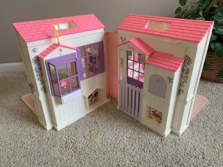 Rare Vintage 3 Room Barbie Folding Pretty House Mattel 1996